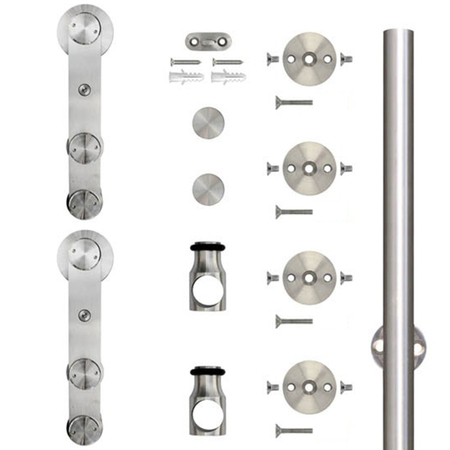 DESIGNER COLLECTION Stainless Steel 96" Strap Sliding Door Hardware NT.1400.05WG-96.SS